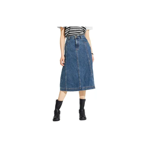 Hotwind Denim Long Skirts Women's 06 Blue