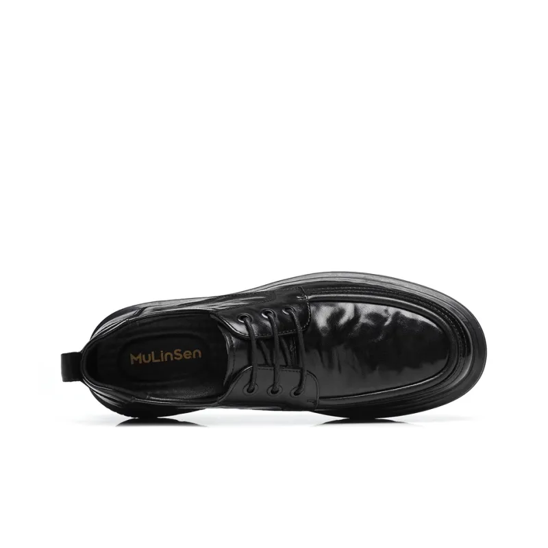Mulinsen Men's Casual Shoes Men Low Top Black, Dark Brown-4