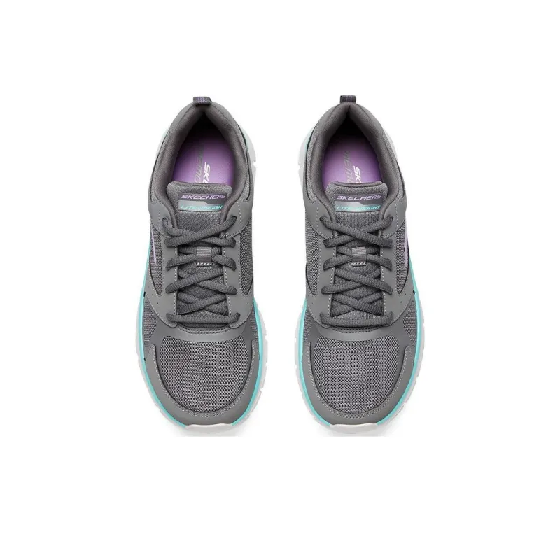 Skechers Cushioning, Wear Resistant Low Top Running Shoes Women's Gray Green-2