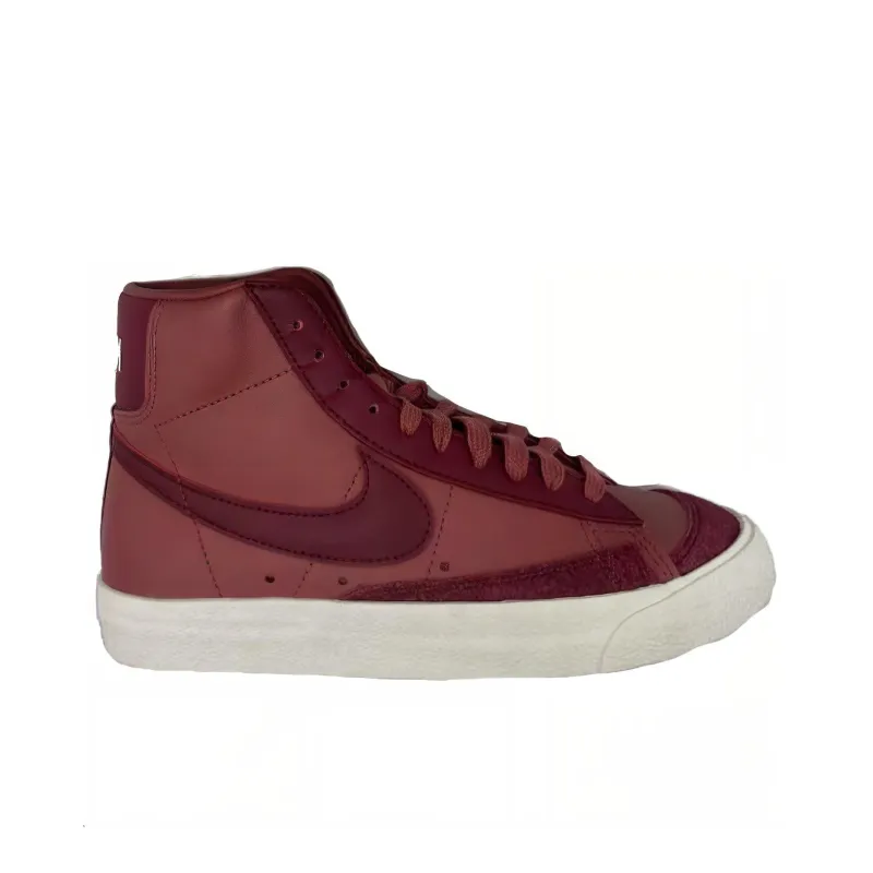 Nike Blazer 77 Anti Slip Wear Resistant Mid Top Skateboard Shoes Women's Red-1