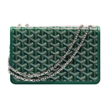 GOYARD Alexandre III Canvas With Leather Shoulder Bag Crossbody Bag Women's Green
