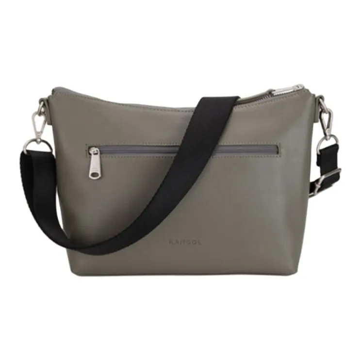 KANGOL Synthetic Leather Crossbody Bag Shoulder Bag Unisex Dark Gray-2