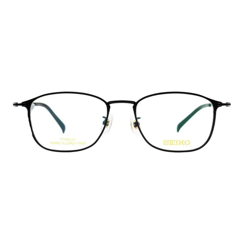SEIKO Titanium Rectangular Eyeglass Frames Men's Black-1