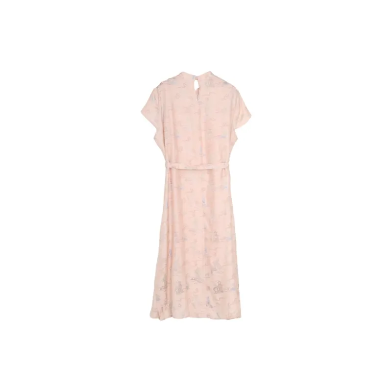 SETIROM Short Sleeved Dresses Women's Pink-1
