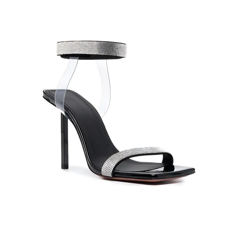 AMINA MUADDI Rih 95mm Crystal embellished Sandals Women's-2