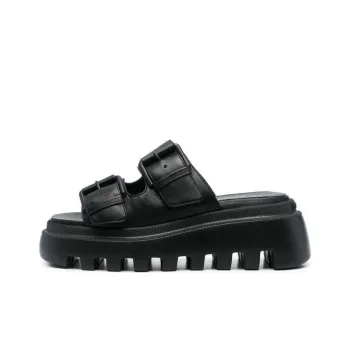 Vic Matie Slip-on Leather Chunky Lug Mules Women's