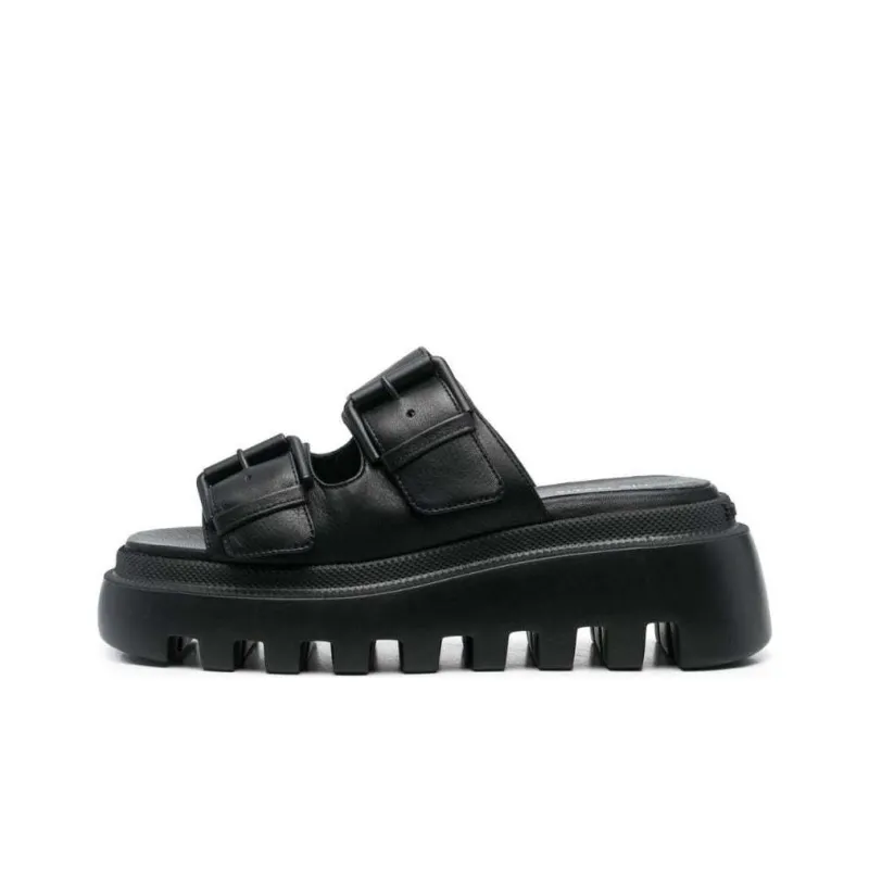 Vic Matie Slip-on Leather Chunky Lug Mules Women's-0