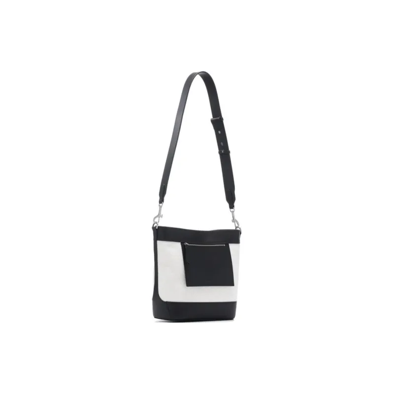 LI NING 1990 Polyester Crossbody Bag, Shoulder Bag Women's Ecru & Black-1