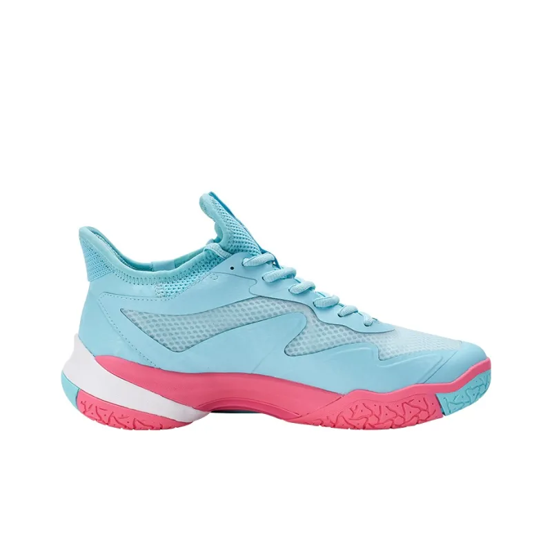 KUMPOO Badminton Shoes Unisex Mid Top White Lake Blue-2