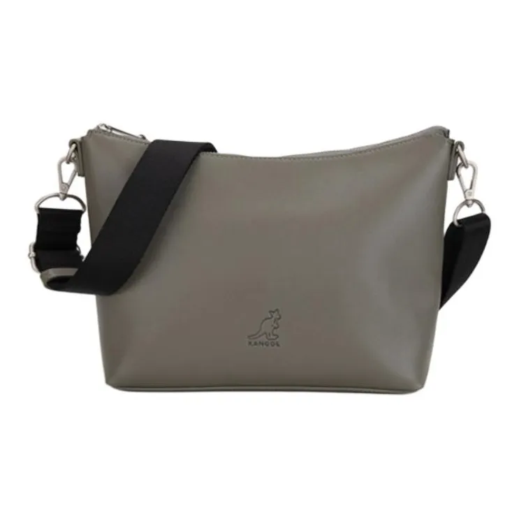 KANGOL Synthetic Leather Crossbody Bag Shoulder Bag Unisex Dark Gray-0