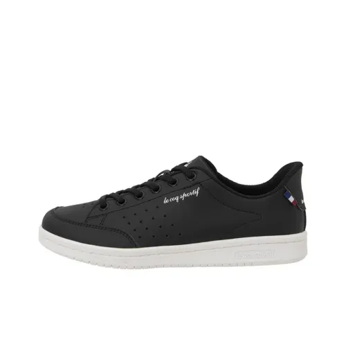 Le Coq Sportif Skateboard Shoes Women's Low-Top Black/White