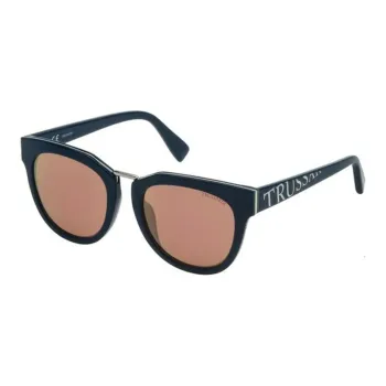 TRUSSARDI Acetate Irregular Shape Sunglasses Women's Dark Green