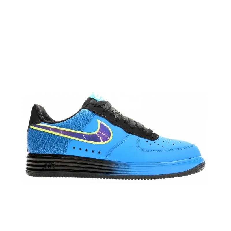 Nike Lunar Force 1 Superhuman Wear-resistant And Lightweight Low-Top Skateboard Shoes Men's Blue Black-1