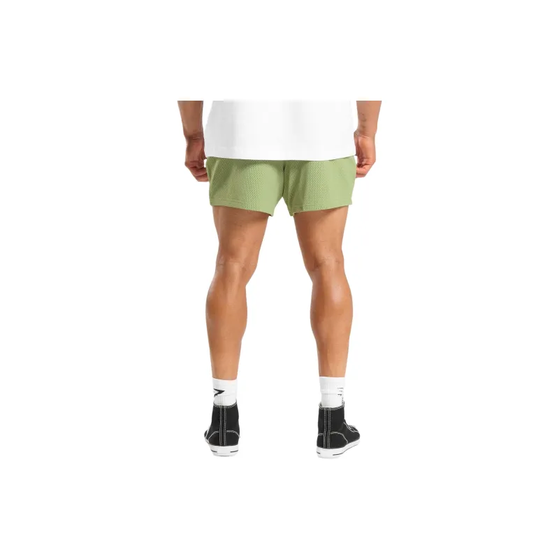 GYMSHARK BRANDMARK MESH 5' SHORTS Casual Shorts Men's Green-0