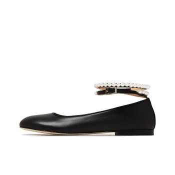 MACH & MACH Sirene Leather Ballerina Shoes