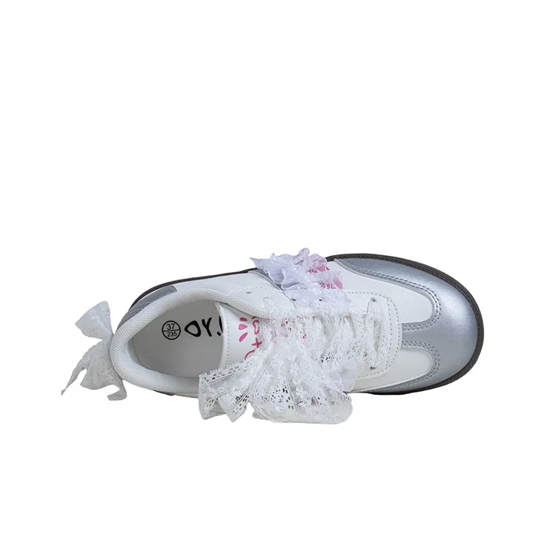 OYNN Young Baby Series Skateboard Shoes Women's Low Top White-3