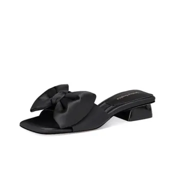 JESSICA SOPHIA Slip Resistant Abrasion Resistant Slide Slippers Women's Black