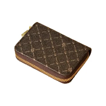 Cool PU Card Holder Regular Women's Coffee/Khaki