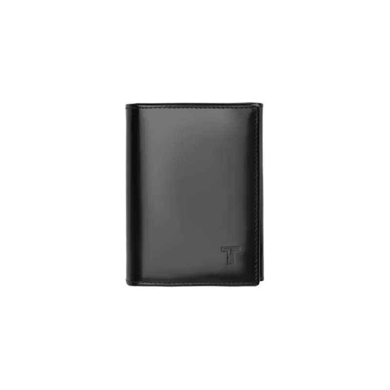 Thereble Cow Leather Card Holder Men's Black Orange-1