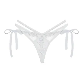 Victoria's Secret FOR LOVE & LEMONS Fiorella Thong Panty White Underpants Women's 1 Pack White/White