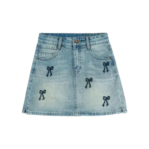 Concubine Zhu Denim Short Skirts Women's Blue