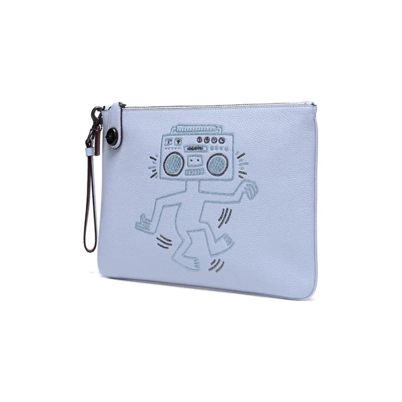 Keith Haring X COACH Turnlock Clutches-1
