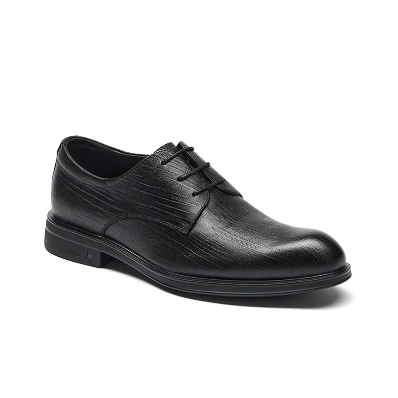 SEVEN Dress Shoes Men Low Top Black-1