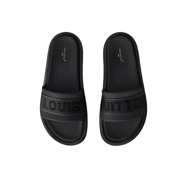 LOUIS VUITTON Bliss Slide Slippers Women's Black-3