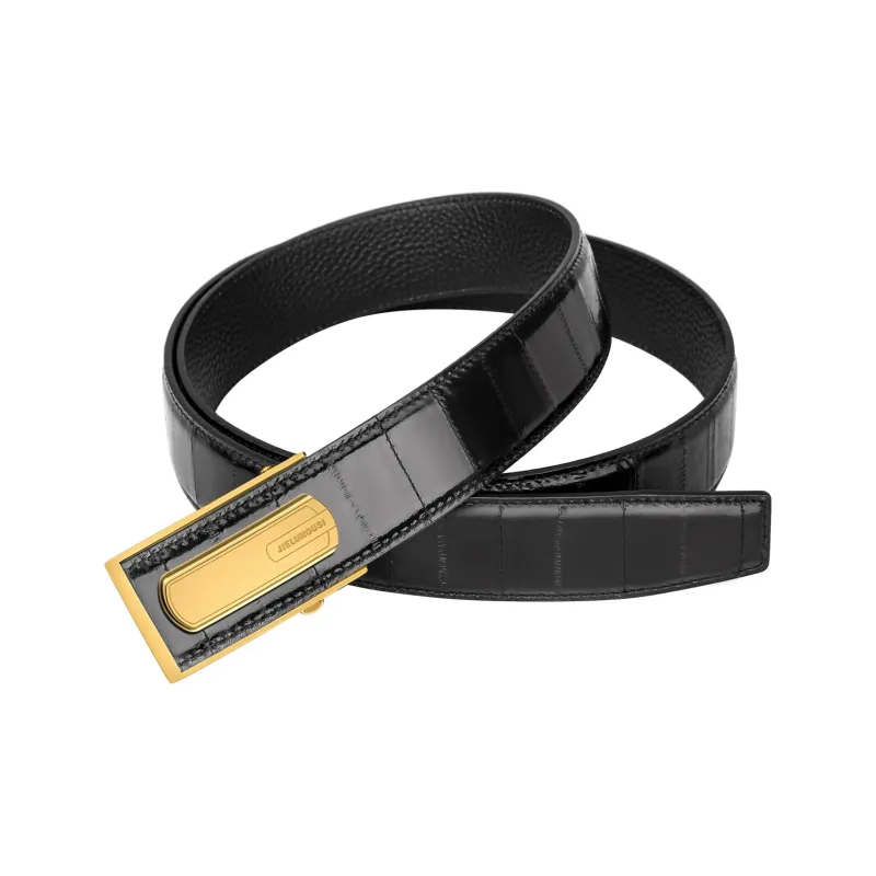 Jaylen Oos High End Automatic Buckle Youth Business Casual Eel Skin Leather Belts Men's 3.5cm/3.8cm-8