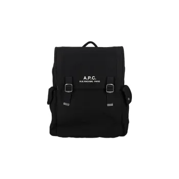 A.P.C Cotton Backpack Unisex Black