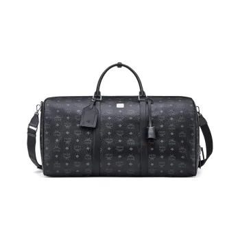 MCM Voyager Duffle Visetos Large Black