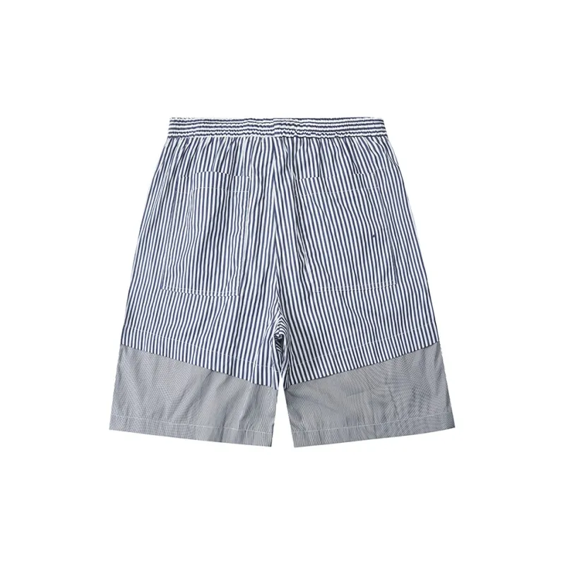 WAYNEXZAVIER Patchwork Stripes Shorts Men's-1