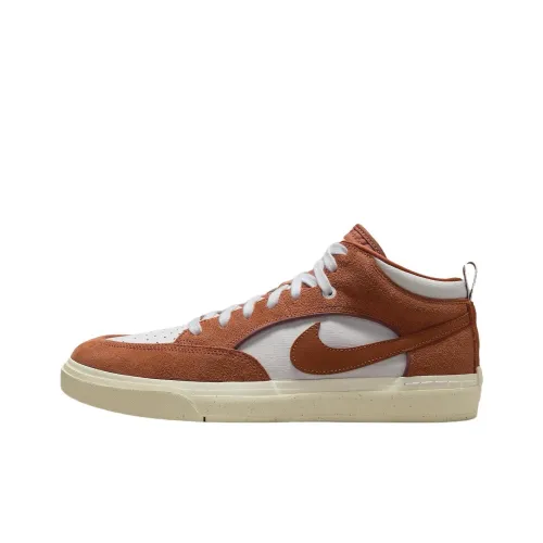 Nike SB React Leo Vintage Basketball Shoes Men Low-Top Brown/White