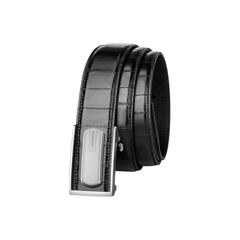 Jaylen Oos High End Automatic Buckle Youth Business Casual Eel Skin Leather Belts Men's 3.5cm/3.8cm-1