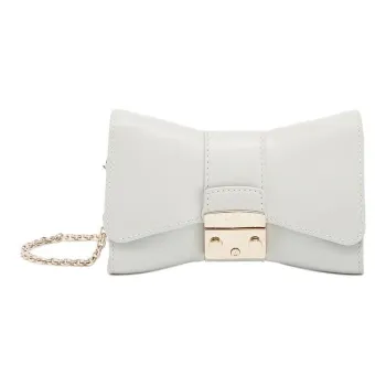 Furla Metropolis Collection Cow Leather Crossbody Bag, Shoulder Bag Mini Women's Marshmallow White