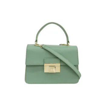 Furla Leather Shoulder Bag, Crossbody Bag, Handbag Mini Women's Dark Green