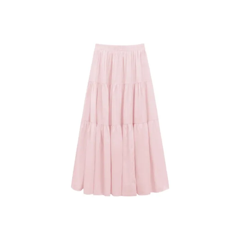 COVT Casual Long Skirts Women's Pink-1