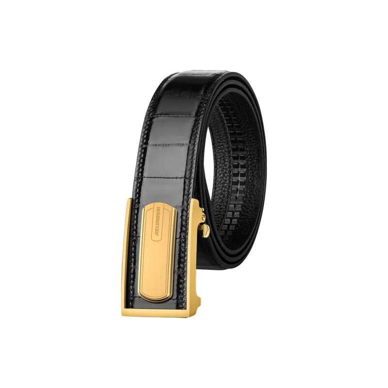 Jaylen Oos High End Automatic Buckle Youth Business Casual Eel Skin Leather Belts Men's 3.5cm/3.8cm-5