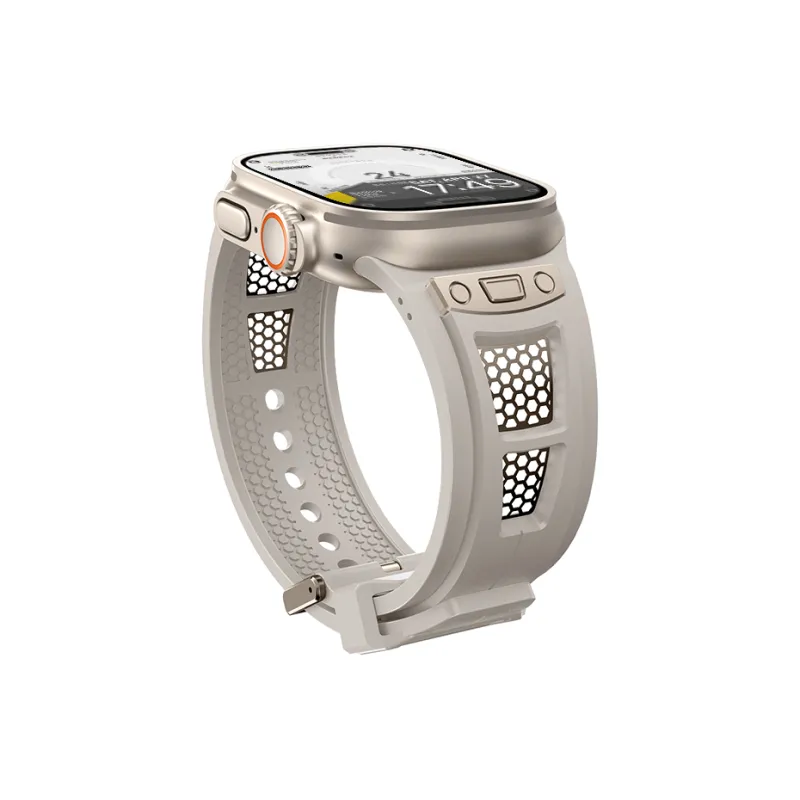 LeYu Mesh Diving Avant Garde Strap Apple Compatibility Watch Band Refit TPU Material-5