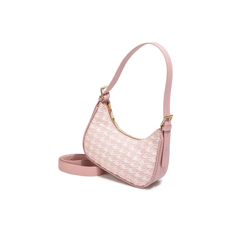 CAEISL&KCIEL Polyurethane Shoulder Bag Regular Women's Girly Pink/Ecru/Black-2