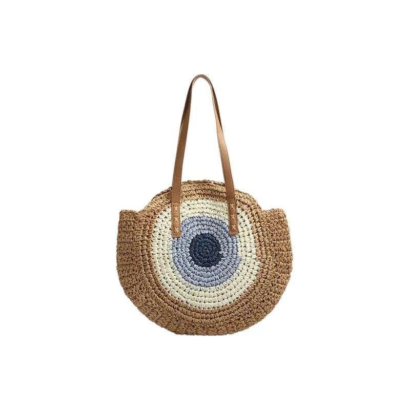 BALANG Straw Shoulder Bag Regular Unisex Beige/Khaki-5