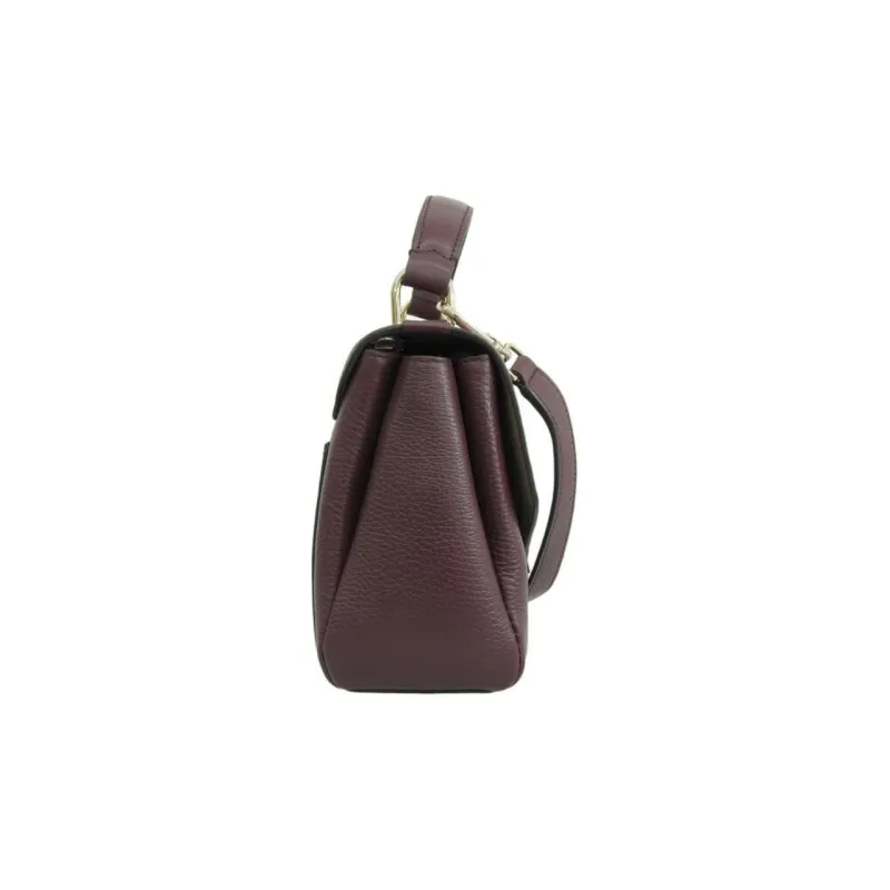 Furla Dafne PVC Shoulder Bag, Crossbody Bag, Handbag Small Size Women's Burgundy-2