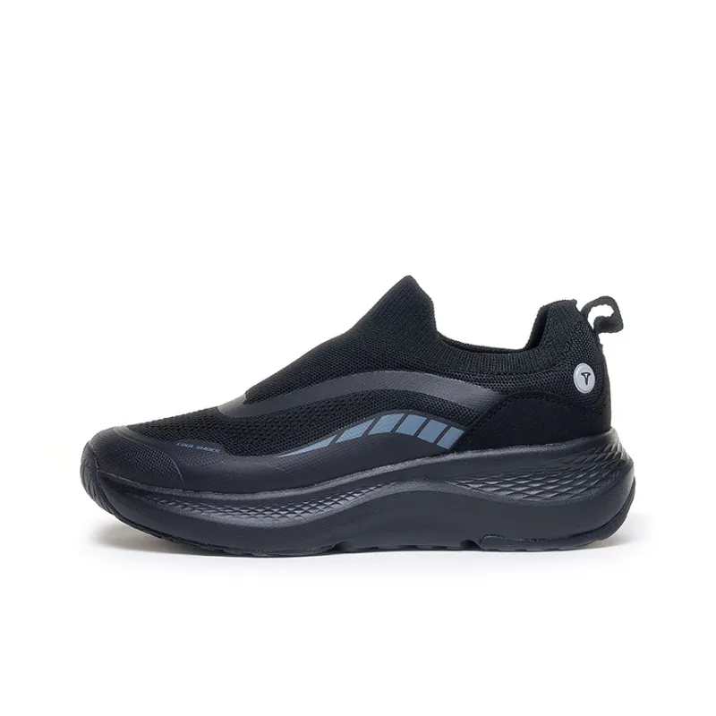 TREEPERI Cushioning, Slip Resistant, Breathable, Lightweight, Height Increasing Low Top Running Shoes Unisex Black-1