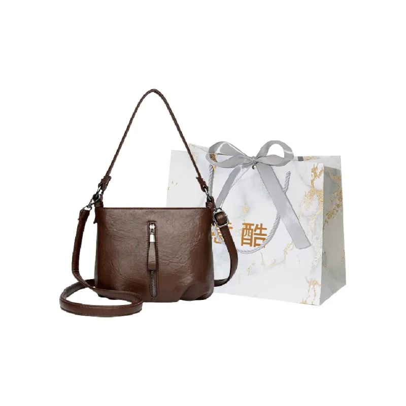 Cool PU Shoulder Bag Regular Women's Black/Coffee/Khaki-3
