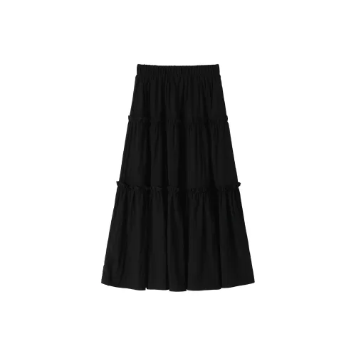 0571 family Casual Long Skirts Women's Black