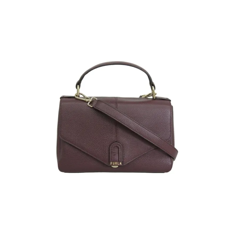 Furla Dafne PVC Shoulder Bag, Crossbody Bag, Handbag Small Size Women's Burgundy-0