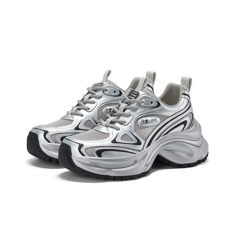 GG-CC Mesh Casual Shoes Low-Top Breathable Platform Chunky