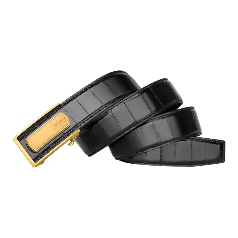 Jaylen Oos High End Automatic Buckle Youth Business Casual Eel Skin Leather Belts Men's 3.5cm/3.8cm-17