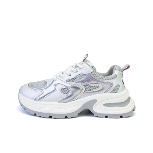 DEERWAY Chunky Sneakers Women's Low-Top Purple