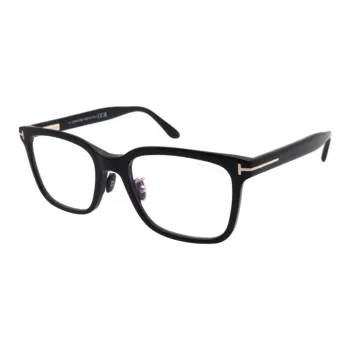 TOM FORD Plate Frame Rectangular Eyeglass Frames Unisex Black